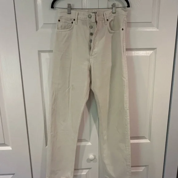 AGOLDE Off-White 90's Pinch Waist Jeans, sold out online - Picture 4 of 7